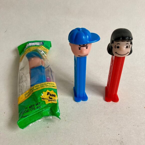 Lot 3 PEANUTS PEZ Dispensers Charlie Brown & Lucy 1 is NEW - Picture 1 of 7
